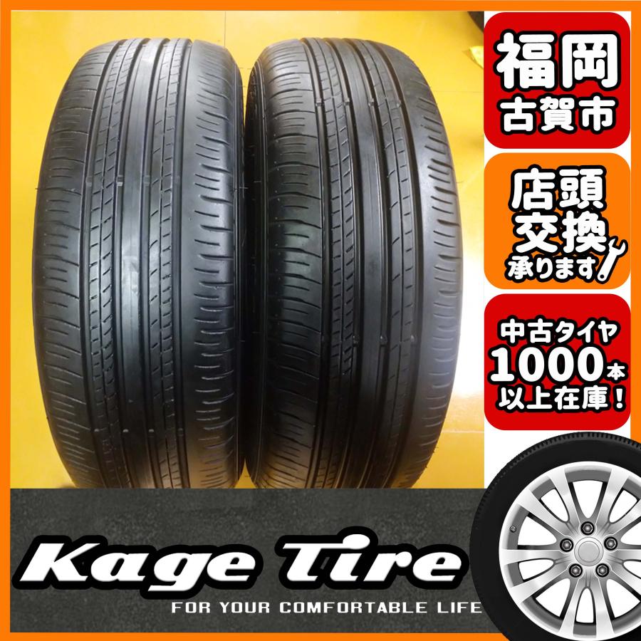 N-1028【中古タイヤ】225/60R18 DUNLOP GRANDTREK PT30 7〜8分山×2本 