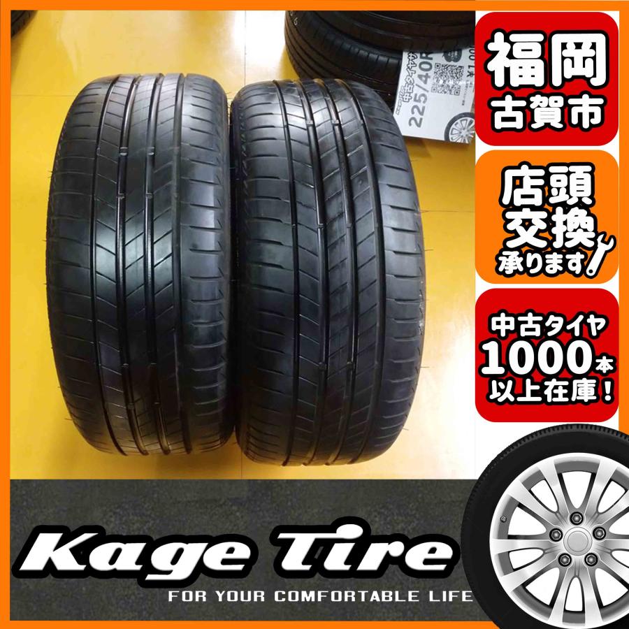N-1419【中古タイヤ】225/40R18 ブリヂストン TURANZA T005A RFT 8分山
