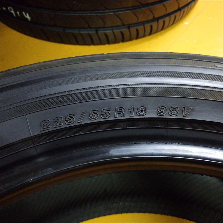N-1473【中古タイヤ】225/55R18 YOKOHAMA BluEarth-XT AE61 8分山×1本 