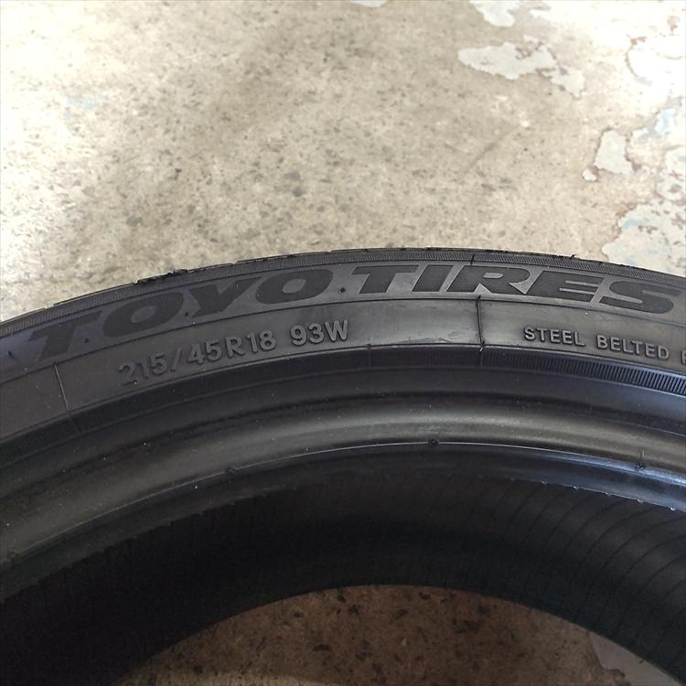 TRANPATH N-1923【中古タイヤ】215/45R18 TOYO mp7 8分山×1本 SAI