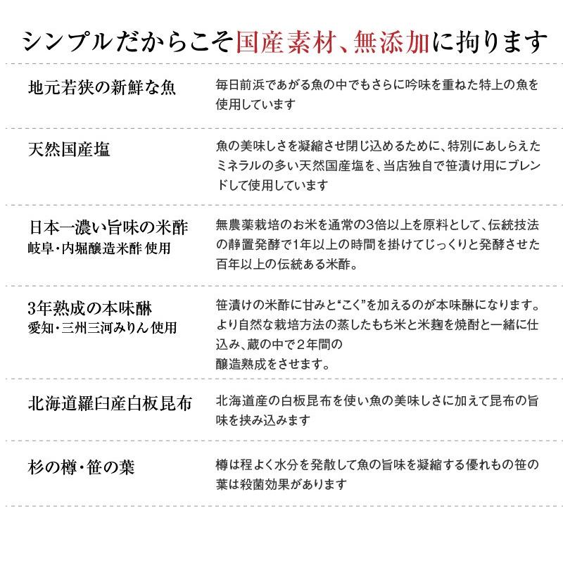 母の日ギフト お取り寄せ【化粧箱入り半樽（85g）×3個】小鯛の笹漬け・のど黒の昆布締め・ふくいサーモンの昆布締め ささ漬け お歳暮 お中元【NE】｜kagimagotsudamagobei｜08