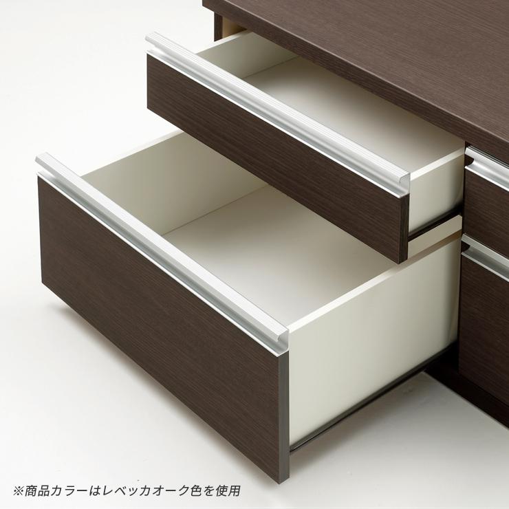 大型　ローボード　横長チェスト　モダン　ブラウン　木製　引き出し　2A106 チェスト ローチェスト 完成品 引出し収納 ローボード 整理タンス