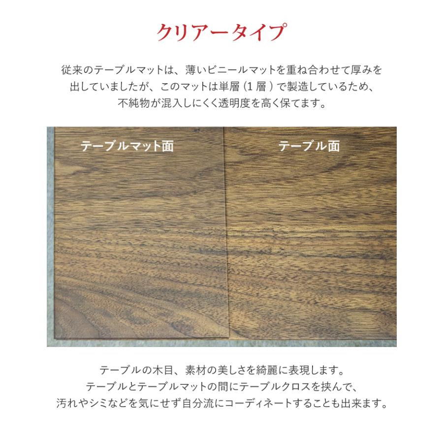 別注サイズ テーブルマット (120×135cm以内) 厚み2mm 透明 マット クリアータイプ ビニールカバー テーブルカバー_7