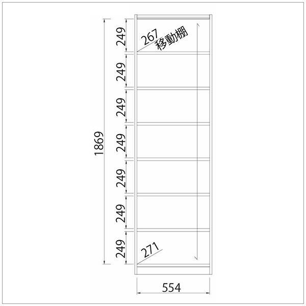 本棚 収納棚 ラック 収納ラック オープンラック カラーボックス 収納家具 (横幅59cm 奥行29cm 高さ198cm)の画像