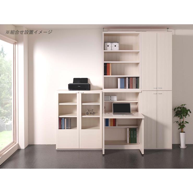 ノーチェ シンプルなデザインの扉付き キャビネット 本棚 4つの収納スペース付き ノーチェ シンプルなデザインの扉付き キャビネット 本棚 4つの