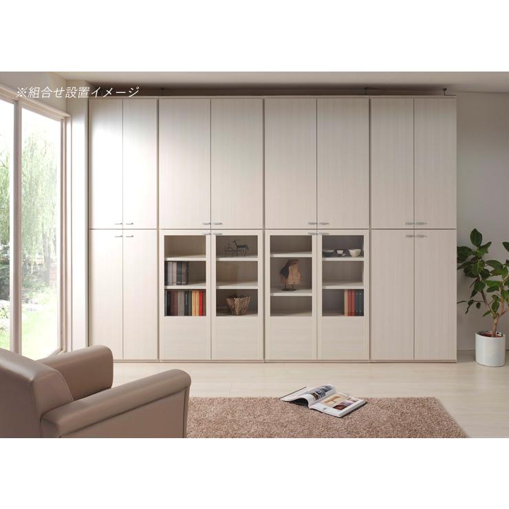 扉付き キャビネット 本棚 収納棚 完成品 おしゃれ ガラス扉