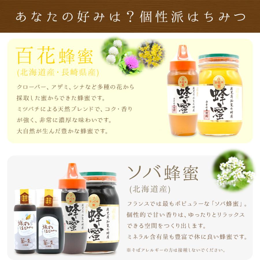 西垂水養蜂園 国産 純粋はちみつ 300g 選べる3本セット(全8種) 送料