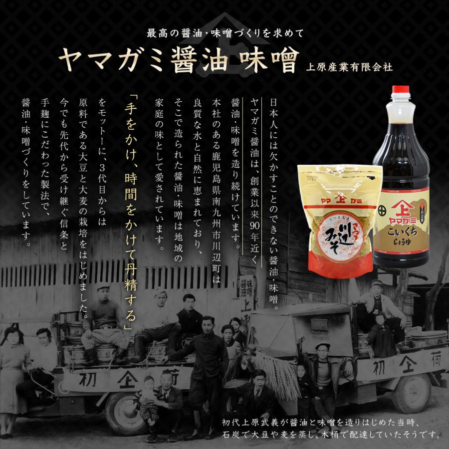 ヤマガミ醤油 川辺味噌 1kg 麦みそ 国産 保存料無添加 家庭用 かごしま