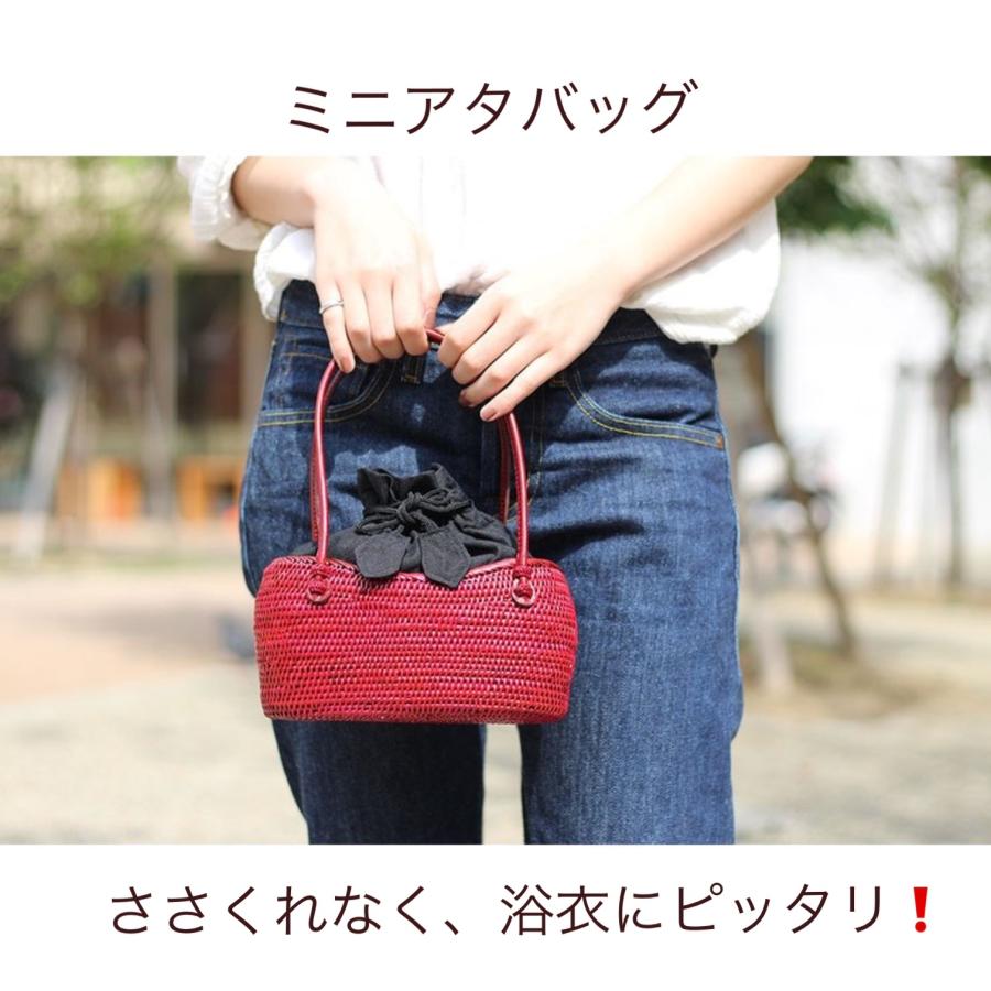 バリ島　ハンドバッグ　新品未使用　アタバッグ　かごバッグ　和装小物　和装用バッグ バリ島直輸入 アタバッグ カゴバッグ バリ島 カジュアル モダン