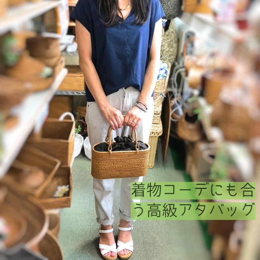 アタバッグ カゴバッグ バリ島 着物 ハイグレード 和服 浴衣 和装バッグ 高級 オーバル型内布付 巾着仕様 黒内布 かごバッグ 滑らかな手触り ｎｏ119 Ata 119 アタバッグのkagocierge 通販 Yahoo ショッピング