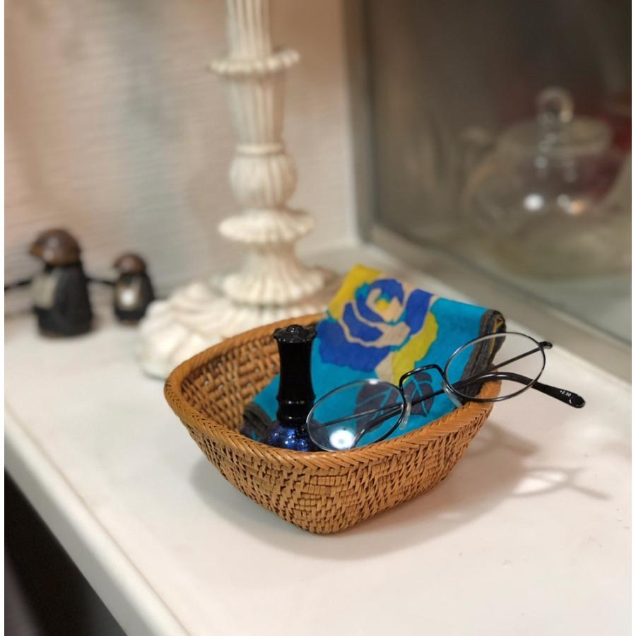 インドネシアバリ島アタ製品 カゴバッグ 収納ボックス アタ雑貨 角小物