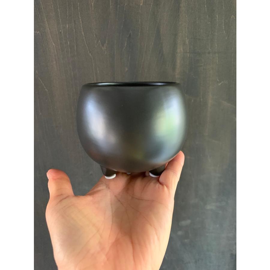 陶器鉢 黒ダルマ鉢 高台付き : 花郷園 KAGOEN NURSERY - 通販