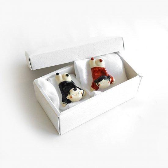 唐子箸置き（ペア）＜薩摩焼窯元紫陶＞ : かごしま特産品ねっとかご