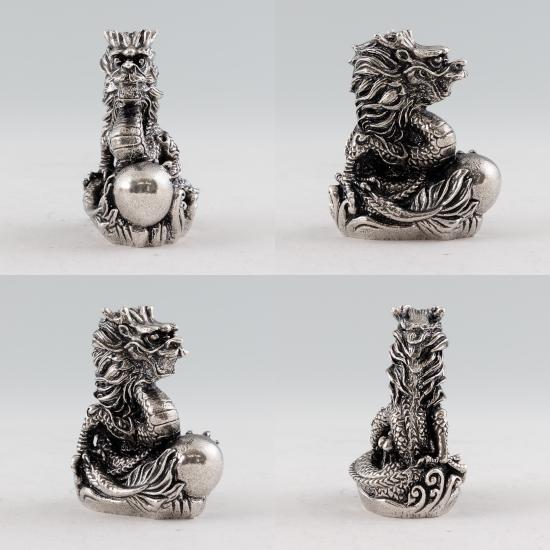 薩摩錫器　龍-SHINWA置物イブシ加工＜薩摩錫器工芸館＞