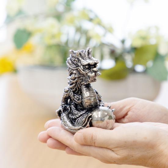 薩摩錫器　龍-SHINWA置物イブシ加工＜薩摩錫器工芸館＞
