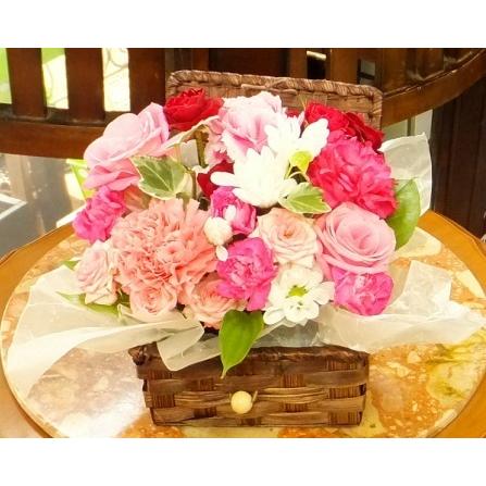 誕生日 花 プレゼント フラワーアレンジメント バスケット Lサイズ