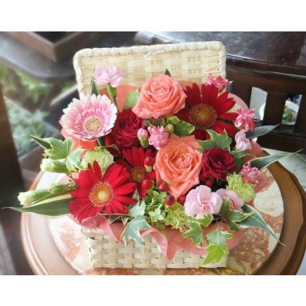 誕生日 花 プレゼント フラワーアレンジメント バスケット M