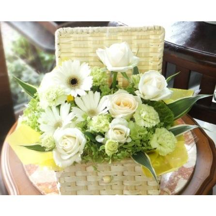 誕生日 花 プレゼント フラワーアレンジメント バスケット Mサイズ