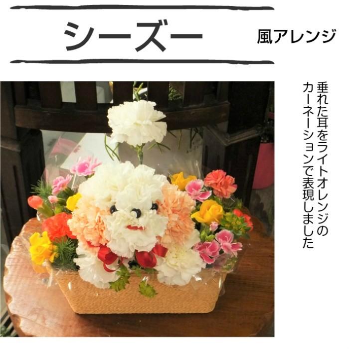 花 誕生日 プレゼント プードルアレンジ チワワ シーズー シュナウザー