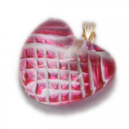 ハート 小 ペンダント ネックレス アクセサリー 【薩摩切子 鹿児島