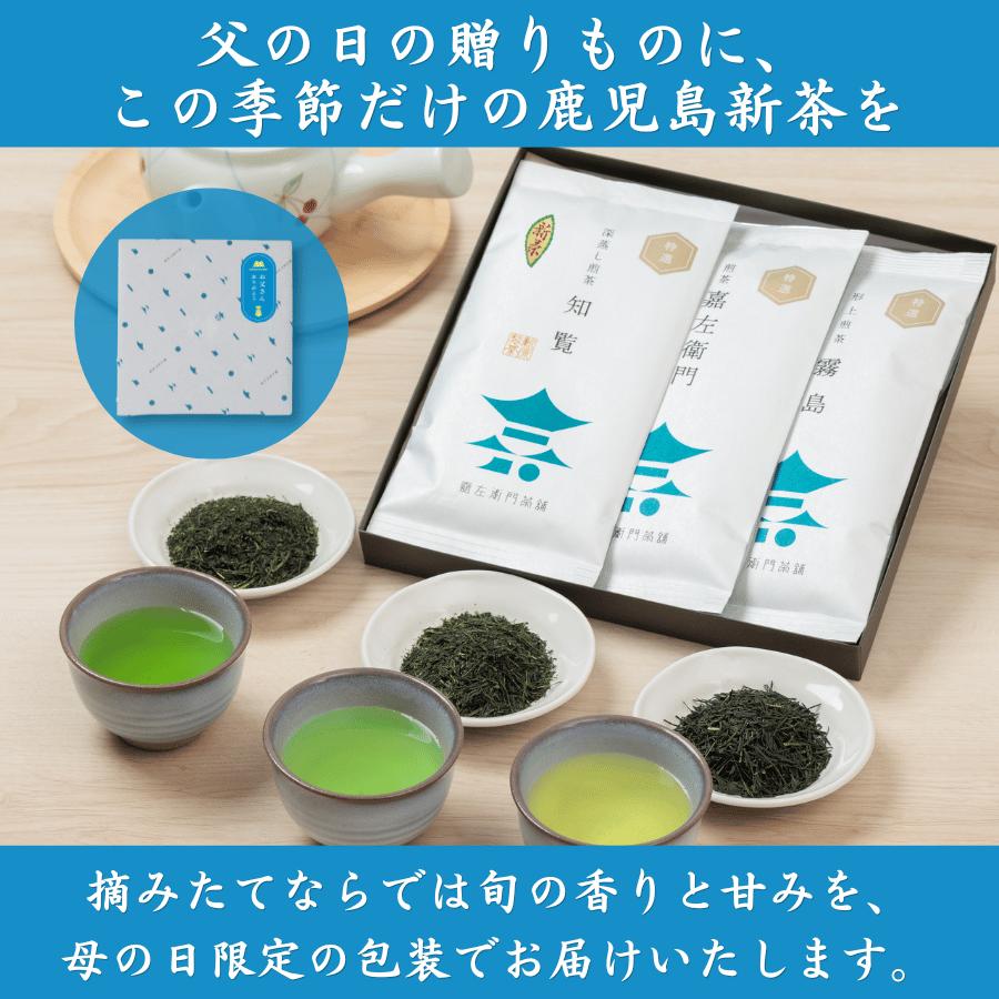 父の日限定ギフト 鹿児島新茶 2026 飲み比べ3本セット ｜知覧茶・霧島