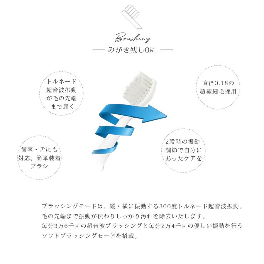 シャイニーキャビテック 電動歯ブラシ 1台3役 超音波振動 電動歯ブラシ シャイニーキャビテック 歯ブラシ 替え 自宅で出来る