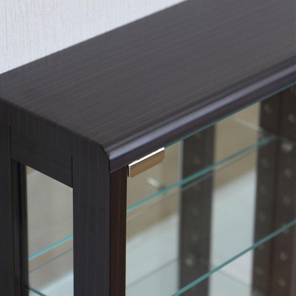 ガラスショーケース コレクションボード 40卓上 コレクションケース 横型 幅40cm 高さ60 奥行き18cm 飾り棚 ホワイト 艶有り 完成品 アウトレット価格並