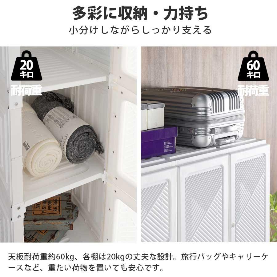 クローゼット ワードローブ 折りたたみ ハンガーラック 衣類収納 扉