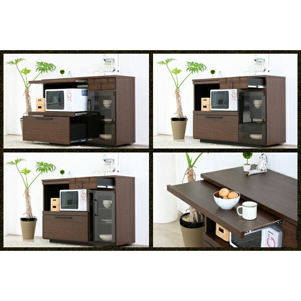 キッチンカウンター カウンター レンジ台 幅120 カウンター下収納 完成