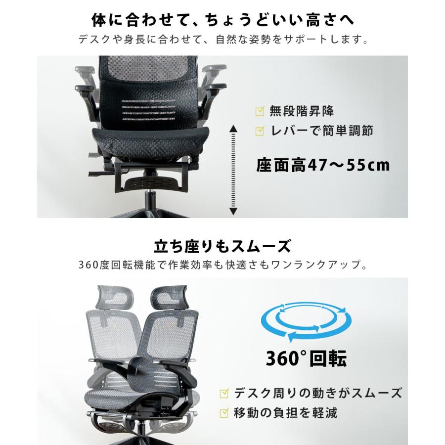 オフィスチェア、人間工学に基づいたハイバック360°回転コンピュータ 