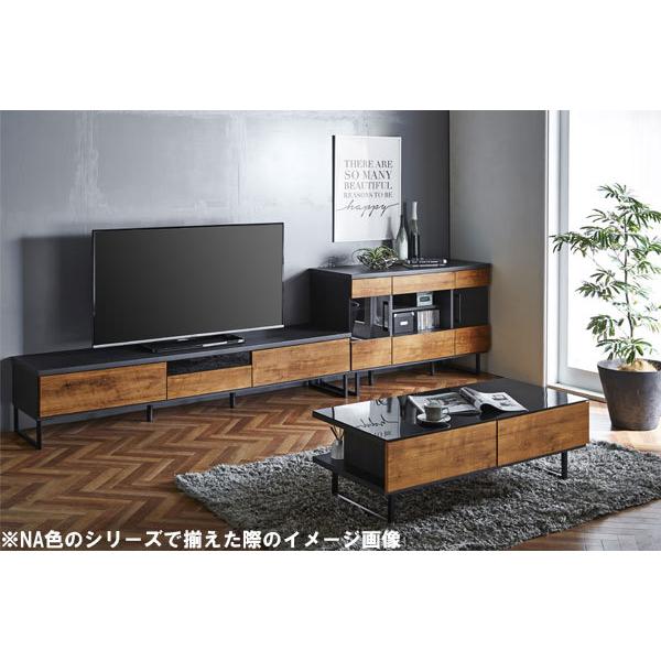 センターテーブル 大川家具 ブラックガラステーブル 幅105