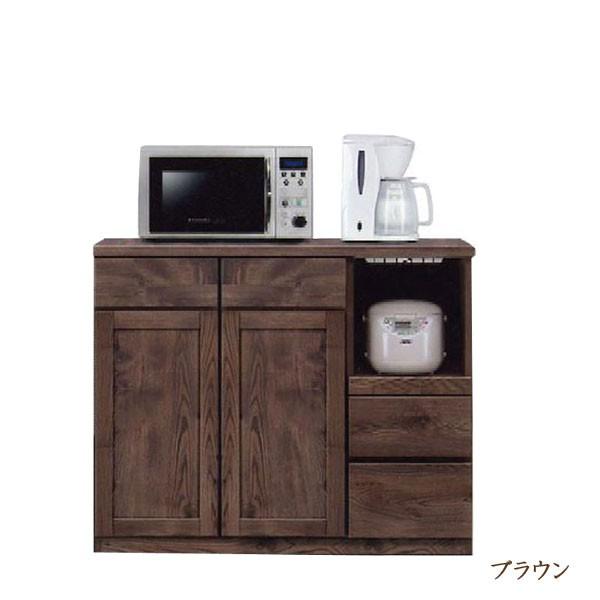 レンジ台 レンジボード カウンター レンジラック キッチン家電収納 収納家具 105幅 幅105cm 木製 コンセント付 北欧 モダン ナチュラル ブラック 強化シート_6