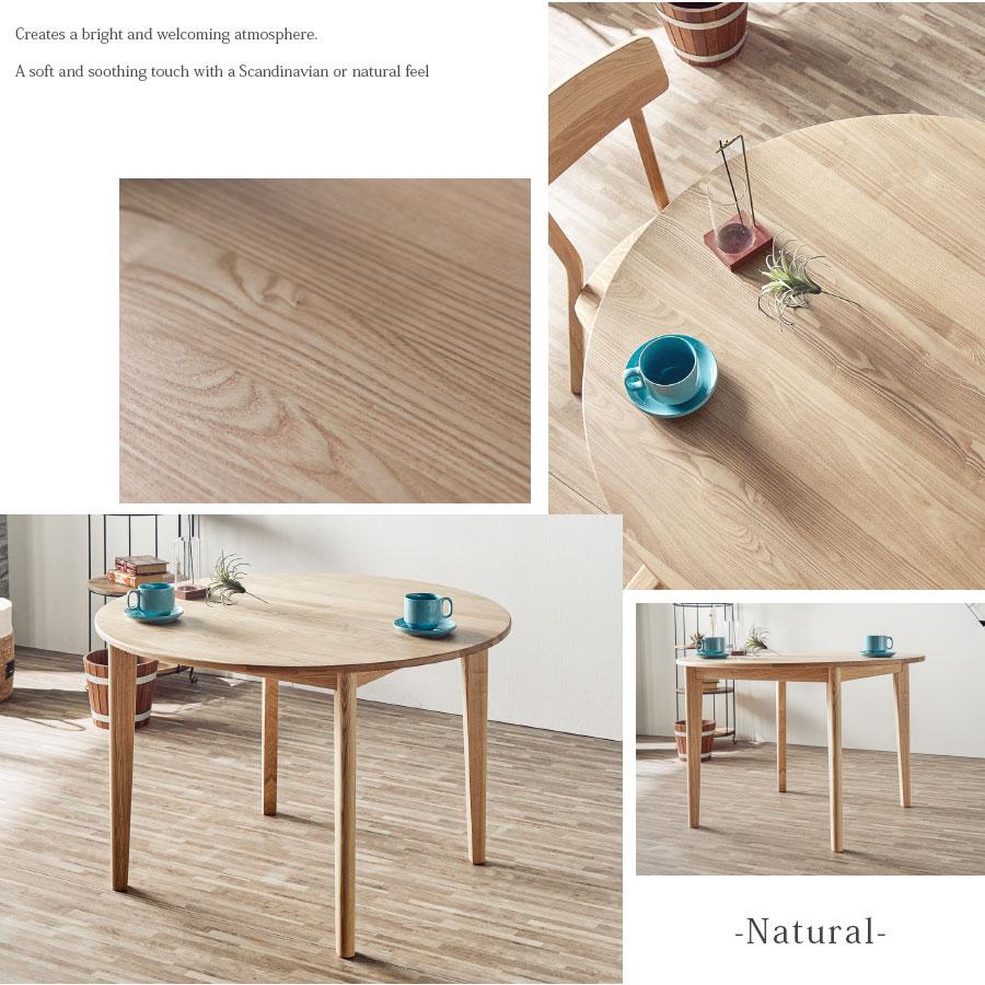 [たのメル便] 北海道タモ　丸テーブル　無垢材　新品未使用 ダイニングテーブル 丸テーブル 北欧 丸 幅105 タモ無垢 円形