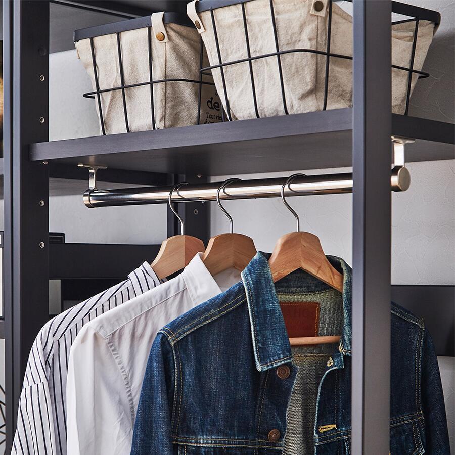 ワードローブ 服吊り ロッカー 幅80 ブレザータンス 洋服ダンス 組立品