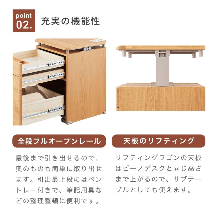 ラタン 引き出し付きワゴン キャスター付き KOIZUMI キッチンワゴン