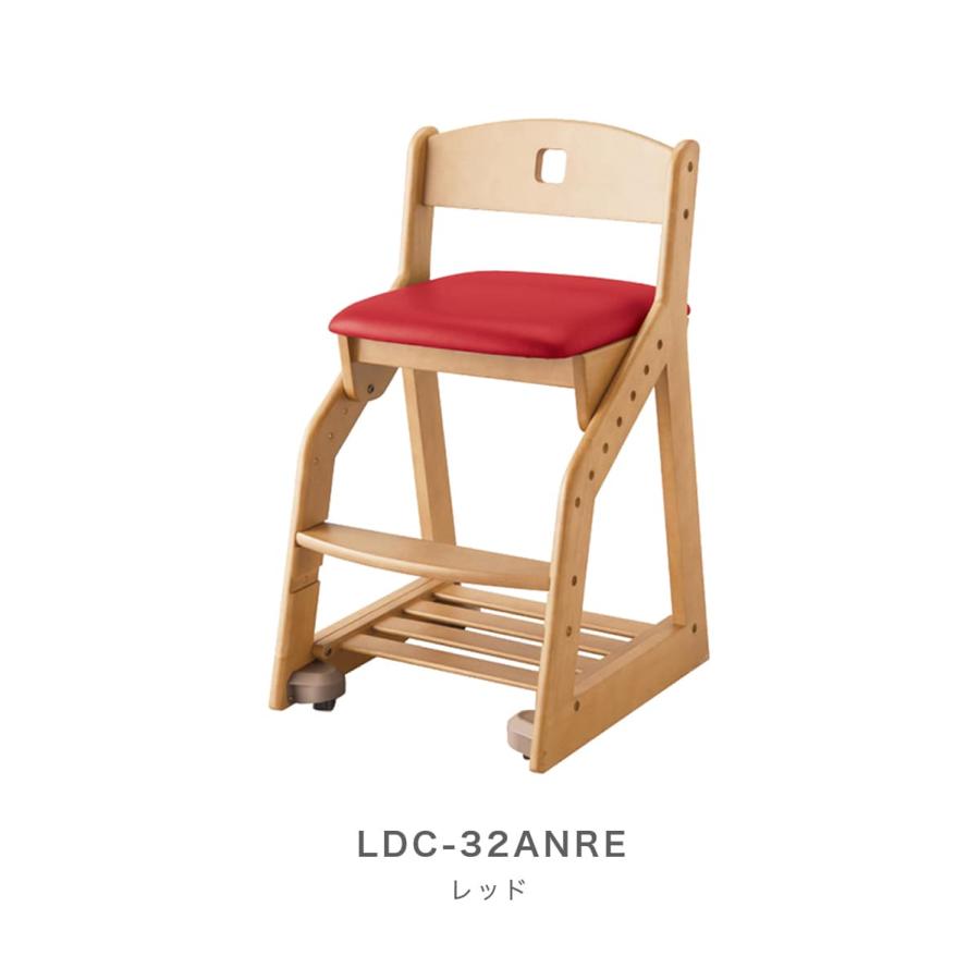 学習椅子 コイズミ レイクウッド チェア 幅42cm シンプル 木製  PVC レッド ダークグリーン ダークブラウン LDC-32ANRE LDC-33ANDG LDC-34ANDB 「才：4」｜kagu-cocoro｜08