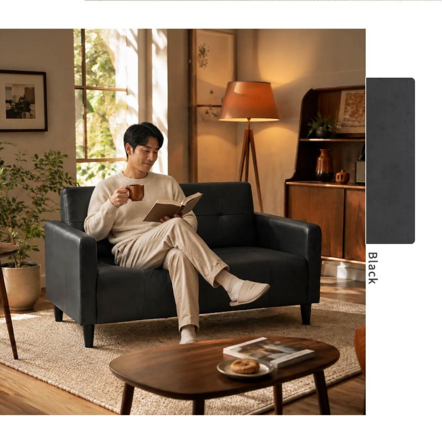 ソファー 2人掛け コンパクト 合皮 ローソファ 北欧 sofa おしゃれ