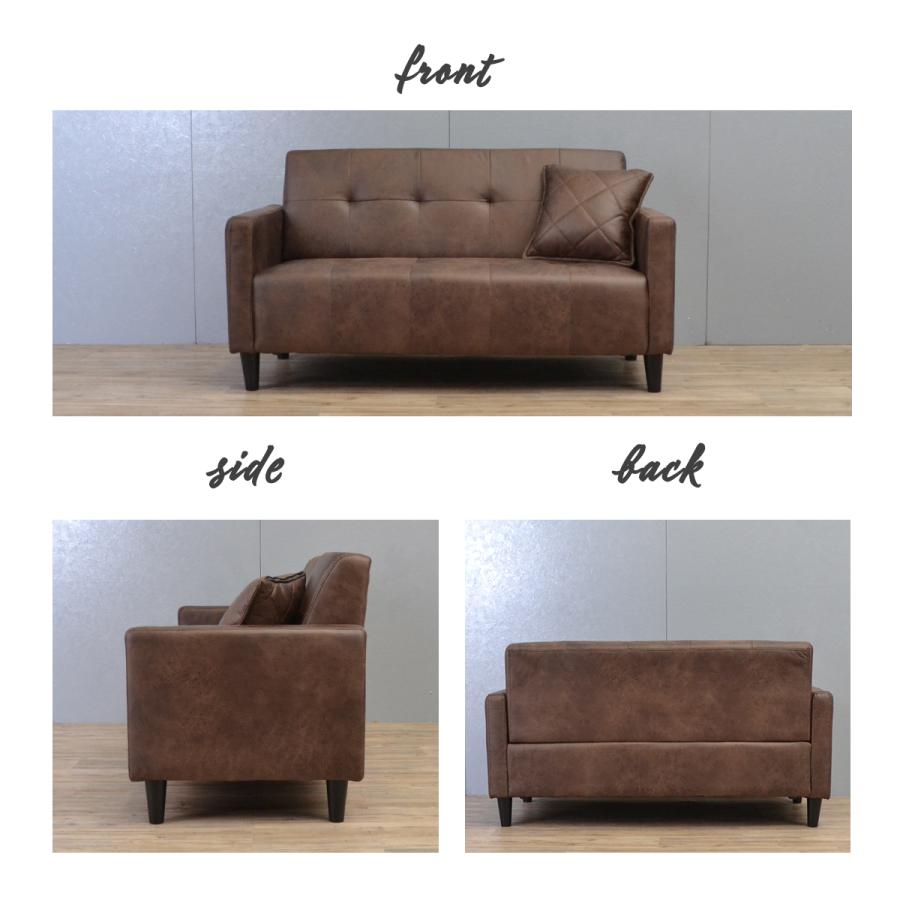 ソファー 2人掛け コンパクト 合皮 ローソファ 北欧 sofa
