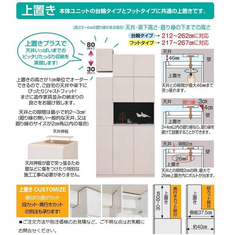 上置 幅31-45cm 高さ61-80cm すきまくん シューズ 壁面家具 玄関収納