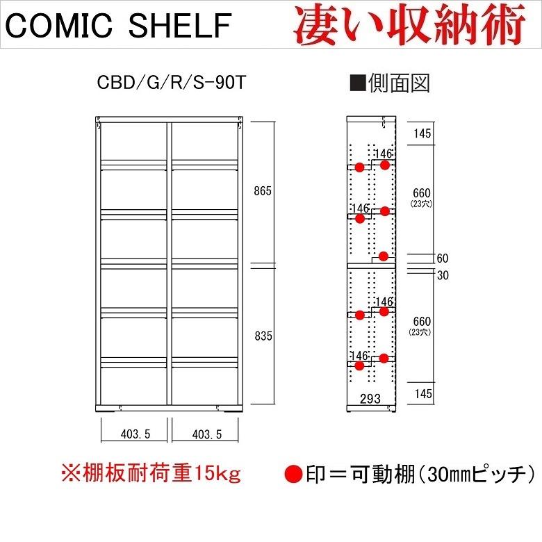フナモコ（FUNAMOCO） ハイタイプ 幅90cm 高さ180cm コミックシェルフ