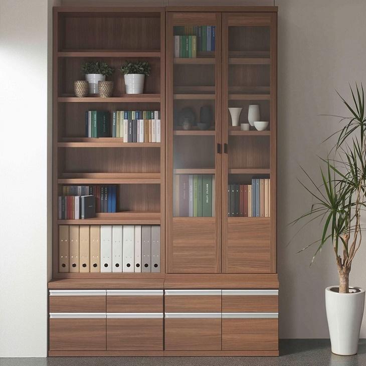 フナモコ　新品未使用　 ハイタイプ　幅75cm 高さ180cm 完成品 楽天市場】本棚 大容量 ハイタイプ 扉付き二段式 完成品 日本製