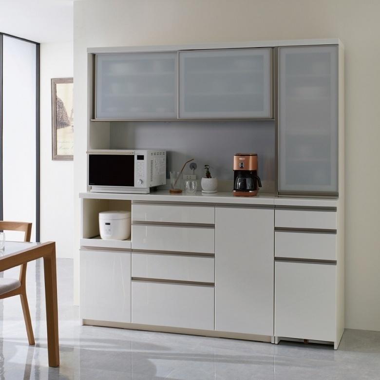 パモウナ 食器棚 幅40cm 奥行45cm 隙間家具 キッチン 台所 開き戸 板扉