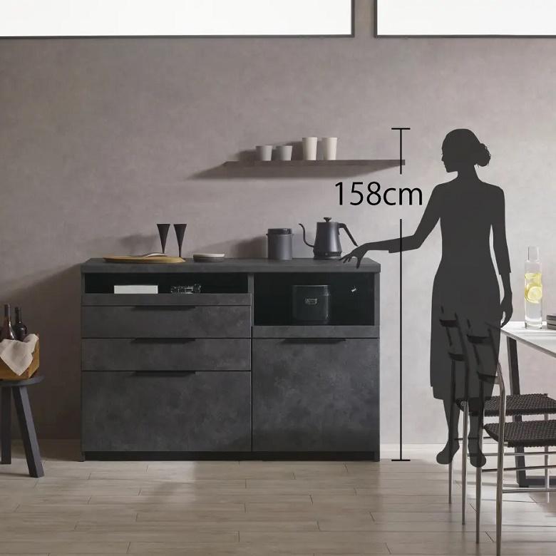 パモウナ レンジ台 幅60cm フラップ扉 キッチン 家電収納 奥行 パモウナ レンジ台 幅60cm フラップ扉 キッチン 家電収納 奥行