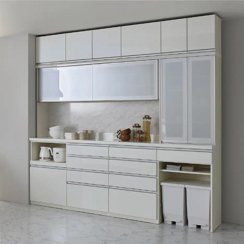 パモウナ食器棚　RQシリーズ幅110㎝　ホワイト パモウナ食器棚 RQシリーズ幅110㎝ ホワイト キッチン収納