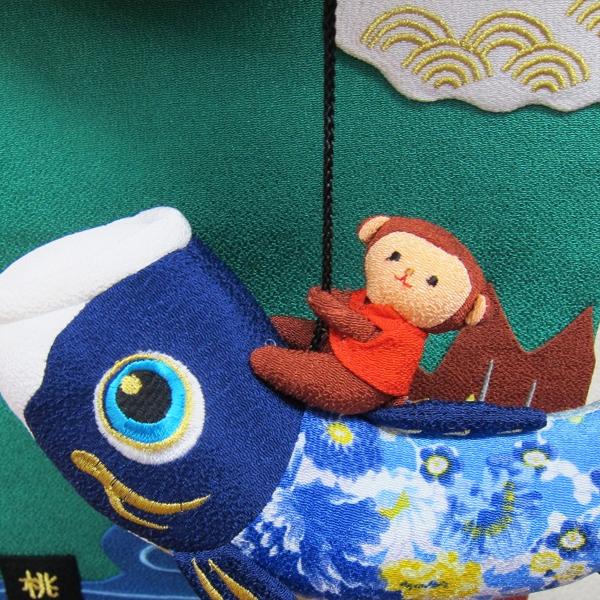 五月人形 つるし飾り 桃太郎 小サイズ ちりめん鯉のぼり 五月人形 つるし飾り 桃太郎 小サイズ ちりめん鯉のぼり
