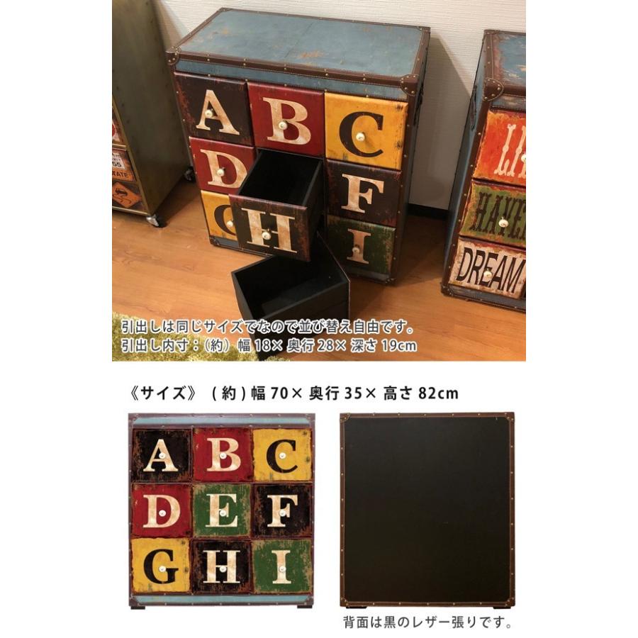 サンコウ 【欠品5月中旬入荷】 チェスト ミニチェスト 幅70 ローマ字 