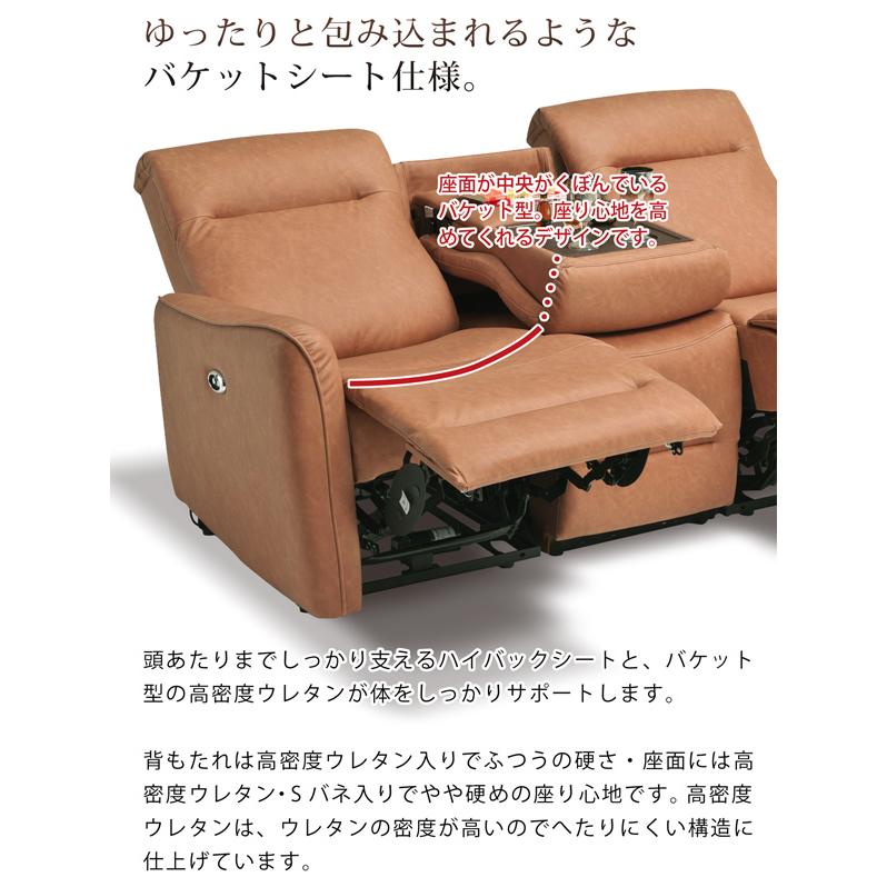 電動ソファ 3人掛け コンパクト 幅178cm 電動リクライニング 電動ソファ 3人掛け コンパクト 幅178cm 電動リクライニング