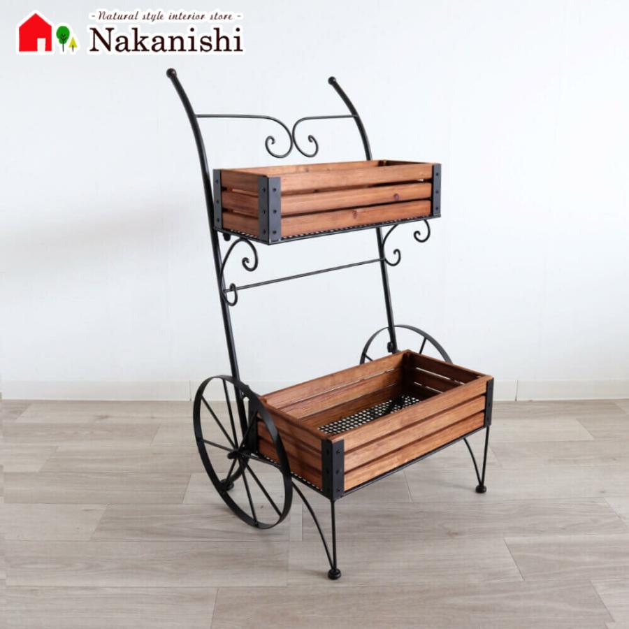 大型商品B フラワーカート 花台 ガーデニング 1509IFH014】【かわ畑 