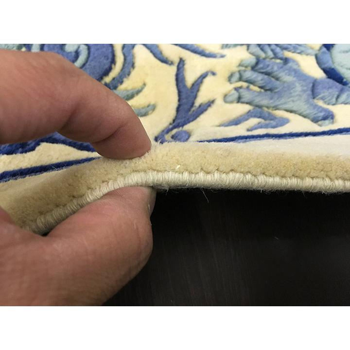 アクセント ラグ 絨毯 カーペット ウール 中国段通 約3畳 約182×276cm