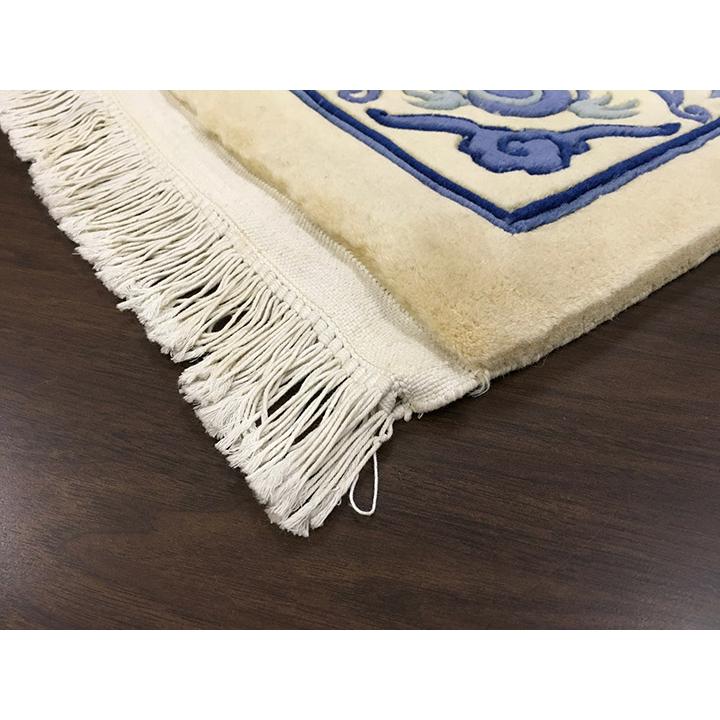 アクセント ラグ 絨毯 カーペット ウール 中国段通 約3畳 約182×276cm